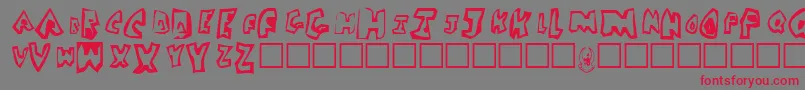Dicksoup Font – Red Fonts on Gray Background