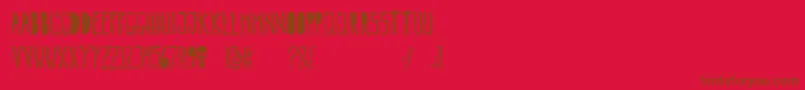 Gogozombie Font – Brown Fonts on Red Background