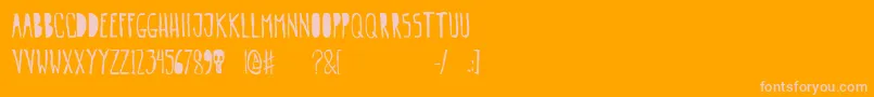 Gogozombie Font – Pink Fonts on Orange Background