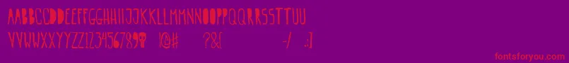 Gogozombie Font – Red Fonts on Purple Background