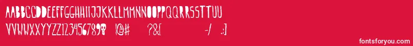 Gogozombie Font – White Fonts on Red Background