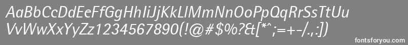 LibreSemiSansSsiItalic Font – White Fonts on Gray Background