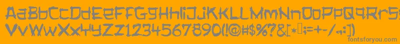 フォントLagosTraffic – オレンジの背景に灰色の文字