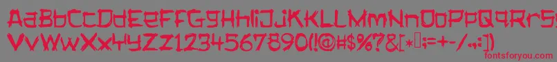 LagosTraffic Font – Red Fonts on Gray Background