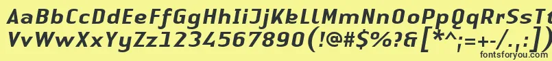 LinotypeAuthenticSansMediumitalic Font – Black Fonts on Yellow Background