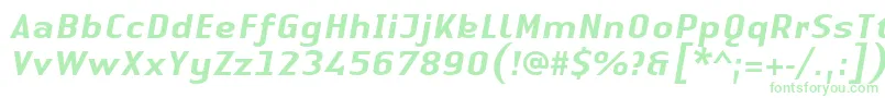 LinotypeAuthenticSansMediumitalic Font – Green Fonts on White Background