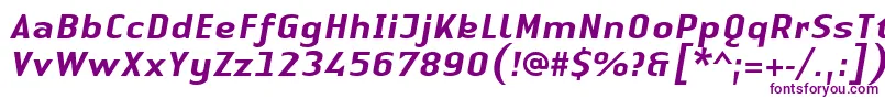 LinotypeAuthenticSansMediumitalic Font – Purple Fonts on White Background