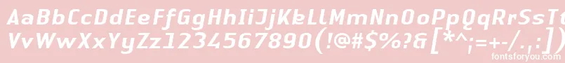 LinotypeAuthenticSansMediumitalic Font – White Fonts on Pink Background