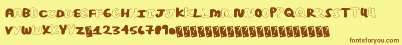 fuente Posterbold – Fuentes Marrones Sobre Fondo Amarillo
