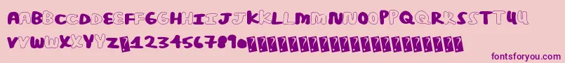 Fonte Posterbold – fontes roxas em um fundo rosa