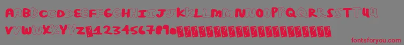 Posterbold Font – Red Fonts on Gray Background