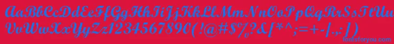 ScriptMtBold Font – Blue Fonts on Red Background