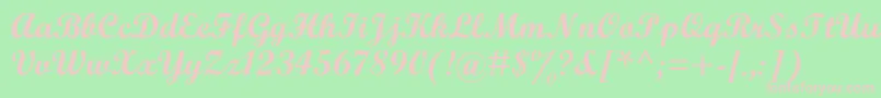 ScriptMtBold Font – Pink Fonts on Green Background