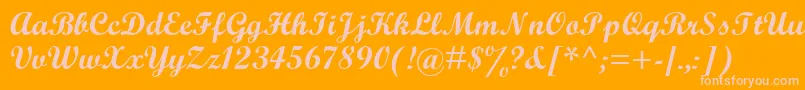 Weitere Informationen zur ScriptMtBold-Schriftart ScriptMtBold-Schriftart – Rosa Schriften auf orangefarbenem Hintergrund