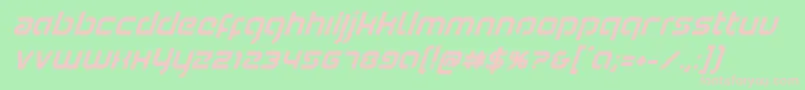 Youngerbloodboldsuperital Font – Pink Fonts on Green Background