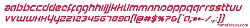Шрифт Youngerbloodboldsuperital – красные шрифты на белом фоне