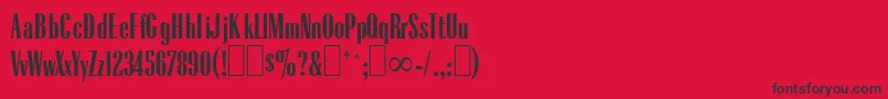 R650DecoRegular Font – Black Fonts on Red Background