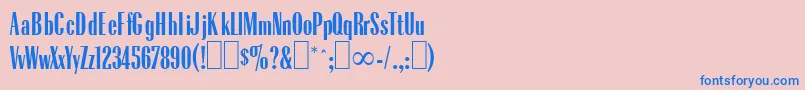 R650DecoRegular Font – Blue Fonts on Pink Background