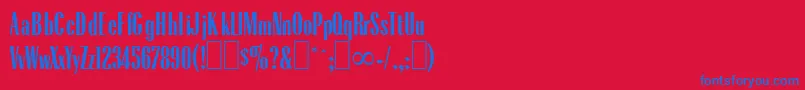 R650DecoRegular Font – Blue Fonts on Red Background