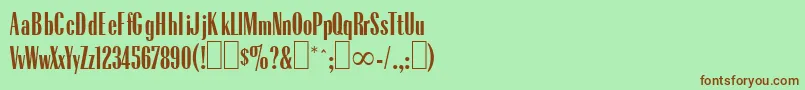 R650DecoRegular Font – Brown Fonts on Green Background