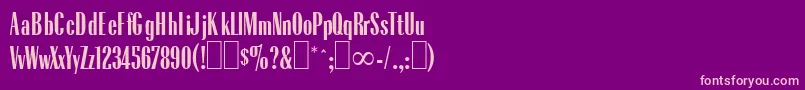 R650DecoRegular Font – Pink Fonts on Purple Background