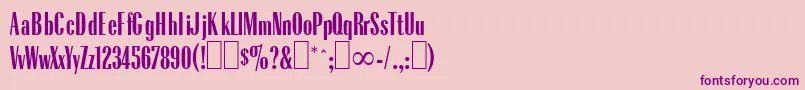 R650DecoRegular Font – Purple Fonts on Pink Background