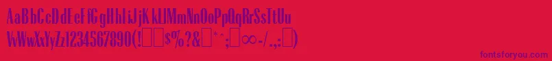 R650DecoRegular Font – Purple Fonts on Red Background