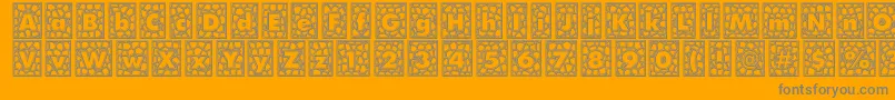 QuintusLeadedglass Font – Gray Fonts on Orange Background