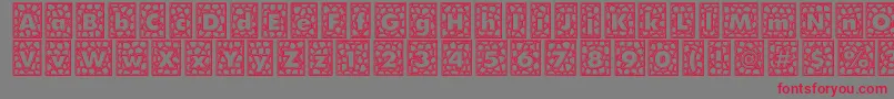 QuintusLeadedglass Font – Red Fonts on Gray Background