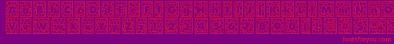 QuintusLeadedglass Font – Red Fonts on Purple Background