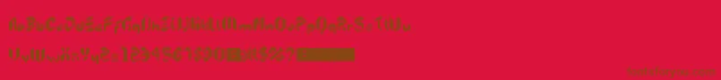 5kreeper Font – Brown Fonts on Red Background