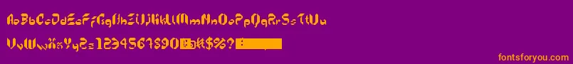 5kreeper Font – Orange Fonts on Purple Background