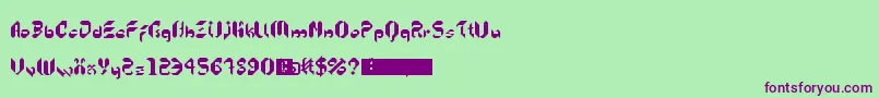 5kreeper Font – Purple Fonts on Green Background