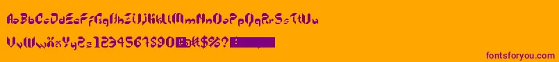 5kreeper Font – Purple Fonts on Orange Background