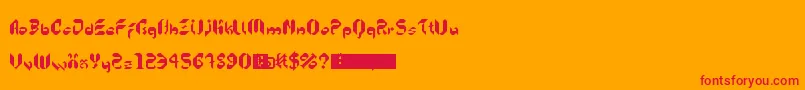 fuente 5kreeper – Fuentes Rojas Sobre Fondo Naranja