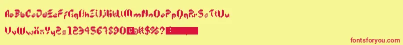 5kreeper Font – Red Fonts on Yellow Background