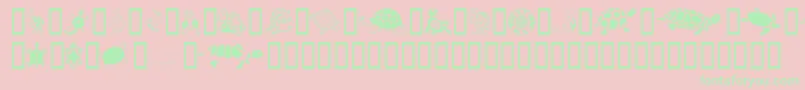 Keyas Font – Green Fonts on Pink Background