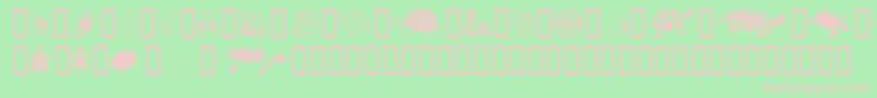 Keyas Font – Pink Fonts on Green Background