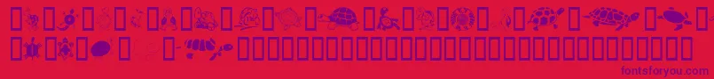 Шрифт Keyas – фиолетовые шрифты на красном фоне