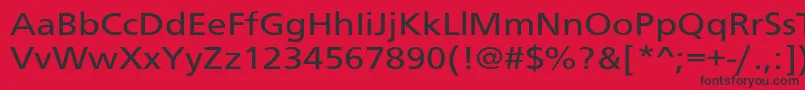 BudboyerextNor Font – Black Fonts on Red Background
