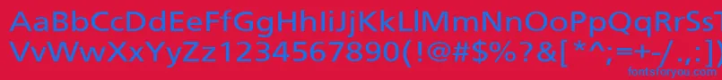 BudboyerextNor Font – Blue Fonts on Red Background
