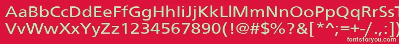 Czcionka BudboyerextNor – zielone czcionki na czerwonym tle