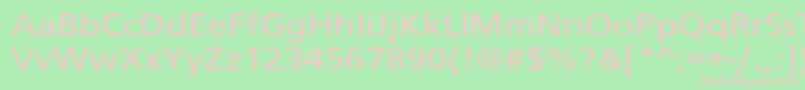 BudboyerextNor-fontti – vaaleanpunaiset fontit vihreällä taustalla