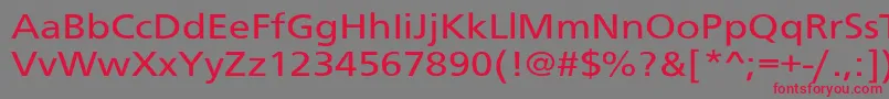 BudboyerextNor Font – Red Fonts on Gray Background