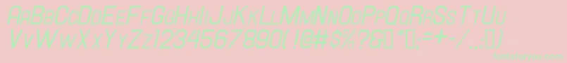 HallandaleSm.CapsIt.Jl Font – Green Fonts on Pink Background