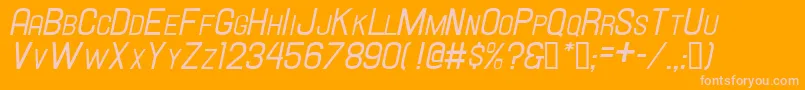 HallandaleSm.CapsIt.Jl Font – Pink Fonts on Orange Background