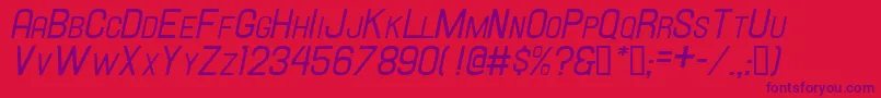 HallandaleSm.CapsIt.Jl Font – Purple Fonts on Red Background