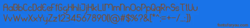 BelinademoRegular Font – Brown Fonts on Blue Background