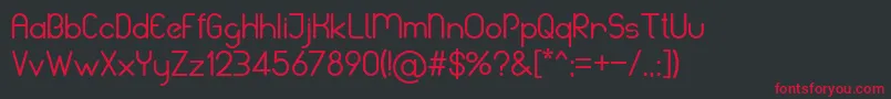 BelinademoRegular Font – Red Fonts on Black Background