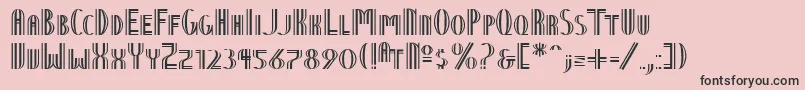 NineteenTenVienna-fontti – mustat fontit vaaleanpunaisella taustalla